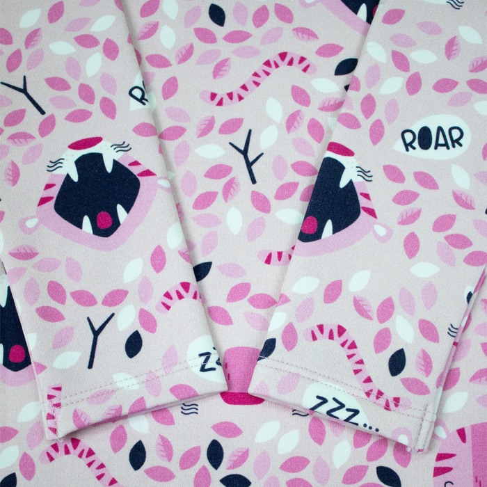 Rochita cu maneca lunga imprimeu Tigri roz 98 cm (2-3 ani) [4]