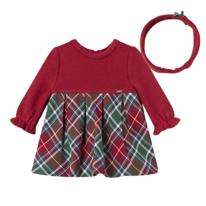 Rochita rosie combinata carouri - Mayoral  18 luni (86 cm) [6]