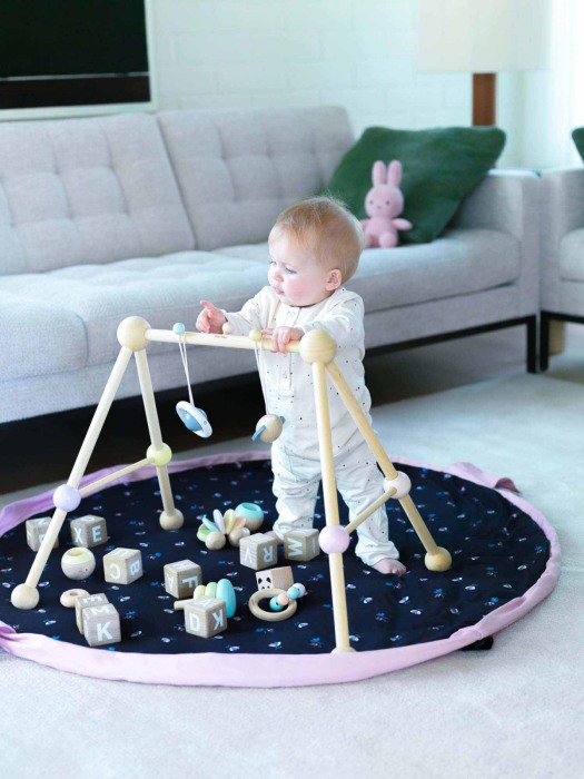 Sac depozitare jucarii Flori 3 in 1 Flori roz - Play&go [10]