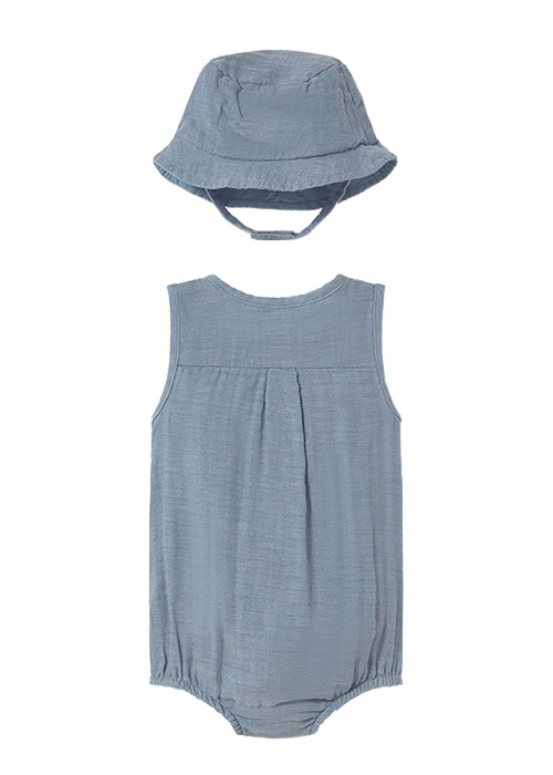 Salopeta cu palarie - albastru - Mayoral  6-9 luni [2]