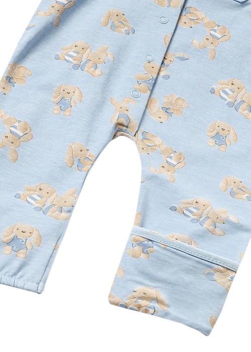 Salopeta (Pijama) BLEU  si  imprimeu iepurasi Better Cotton - Mayoral   12 luni (80 cm) [4]