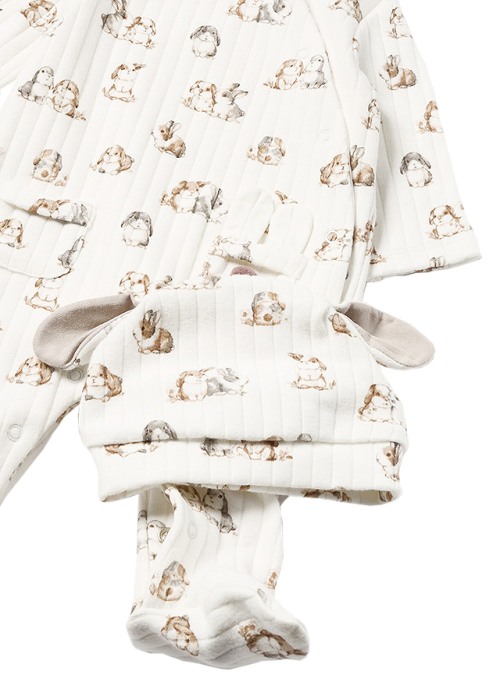 Salopeta (pijama)+caciulita - iepurasi - Mayoral   2-4 luni [3]