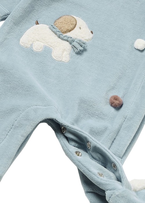 Salopeta (pijama) catifelata - bleu - Mayoral  6-9 luni [2]