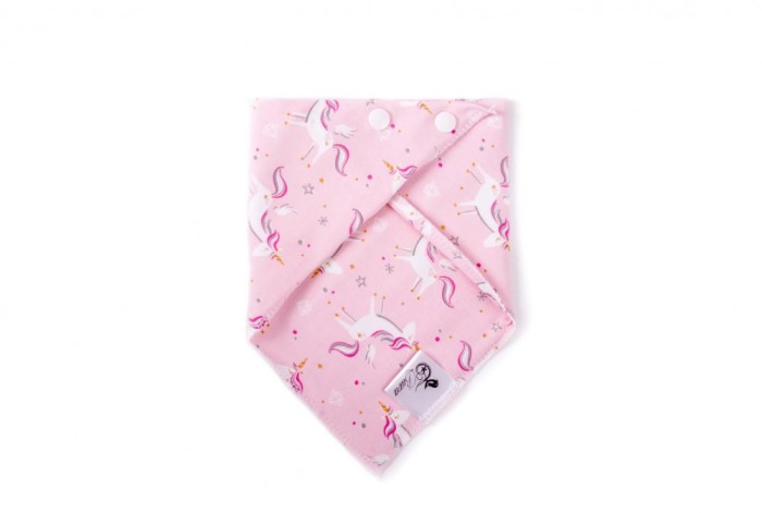 Set 2 bandane triunghi Unicorns/Pink Gold Stars [3]