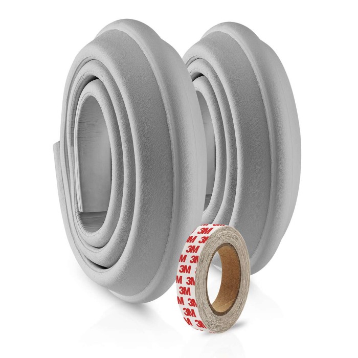 Set 2 benzi de protectie universala din spuma poliuretan pentru muchii si colturi, rezistente la muscaturi, gri, 2 x 1 m, Reer 82041 [11]