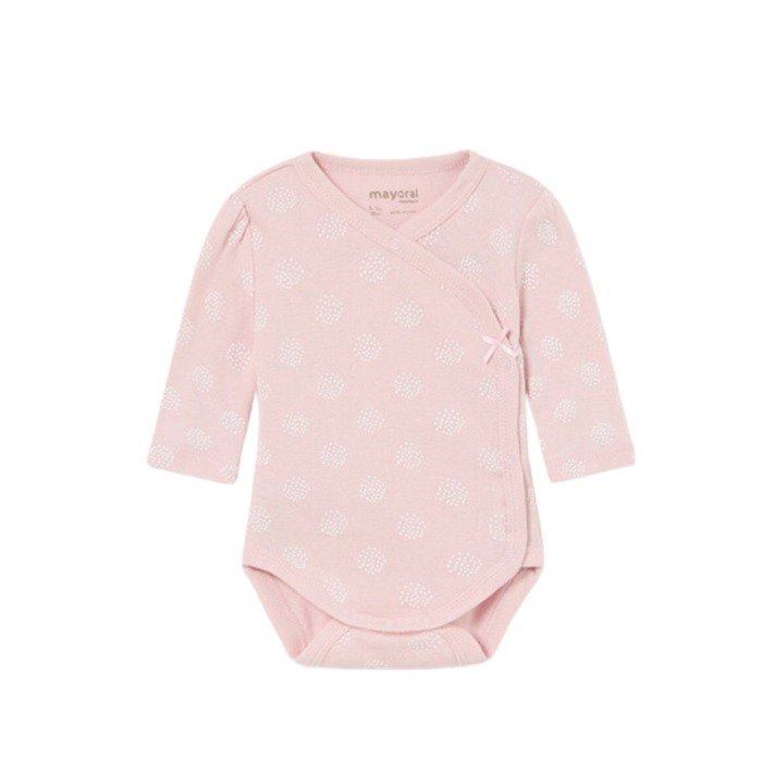 Set 2 body-uri Alb/piersica bumbac BCI nou-nascut - Mayoral  4-6 luni (70 cm) [2]