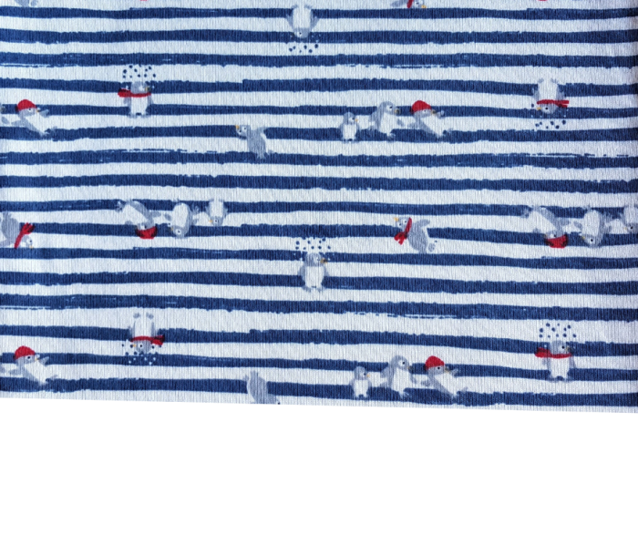 Set 2 body uri cu maneca lunga alb/rosu Pinguini 2 ani [5]