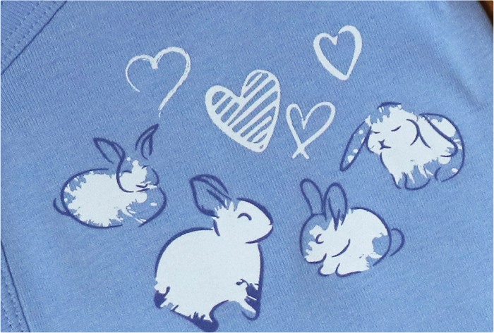 Set 2 body-uri cu maneca scurta - Iepurasi 6 luni [2]