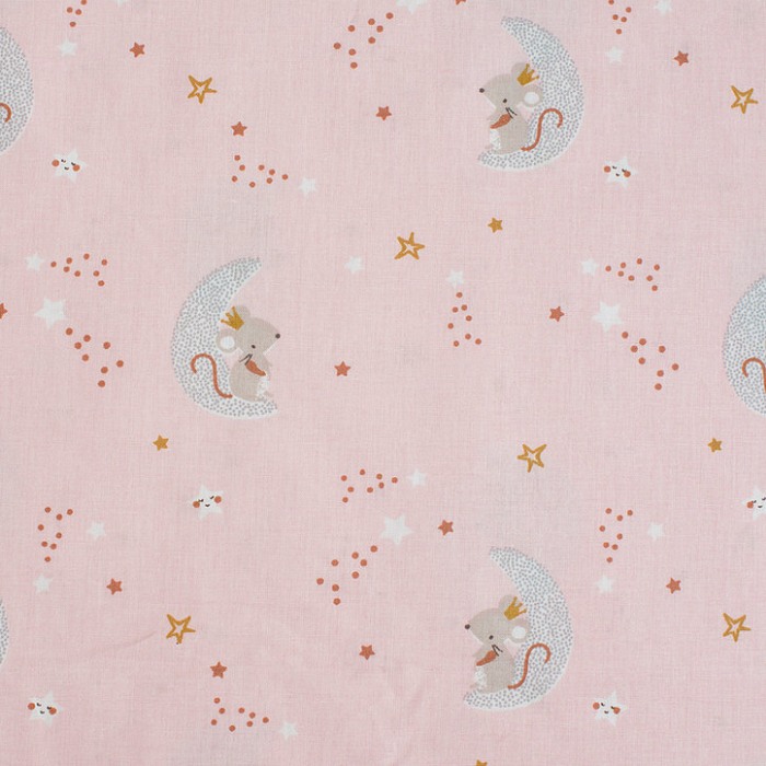 Set 2 cearceafuri patut bumbac organic Mouse in Blush - Buva [5]