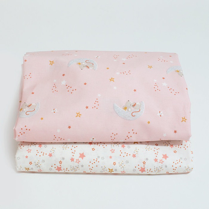 Set 2 cearceafuri patut bumbac organic Mouse in Blush - Buva [2]