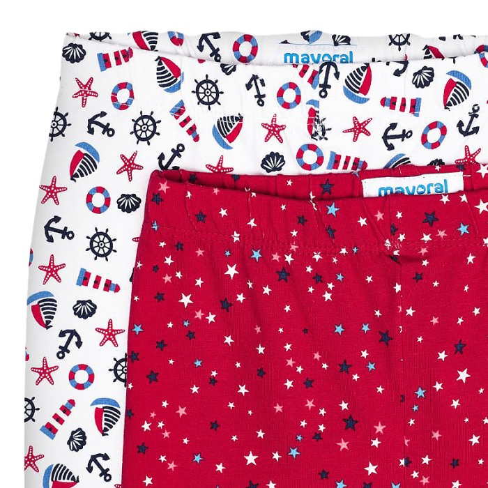 Set 2 Pantaloni tip Colanti Rosu Alb - Mayoral  5 ani [2]