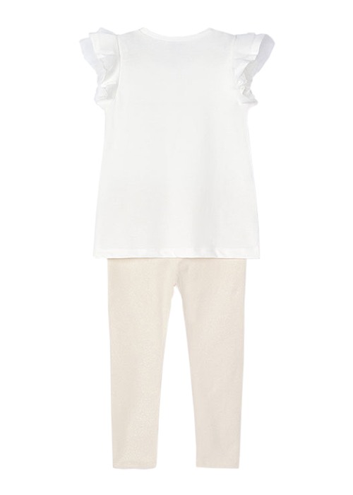 Set 2 piese alb Girl Better Cotton, bluza+pantaloni - Mayoral  7 ani (122 cm) [4]