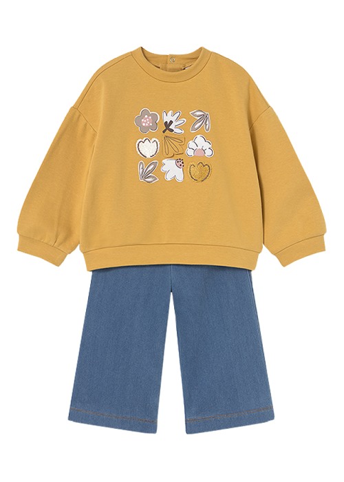 Set 2 piese - Bluza + blugi - galben/albastru [2]