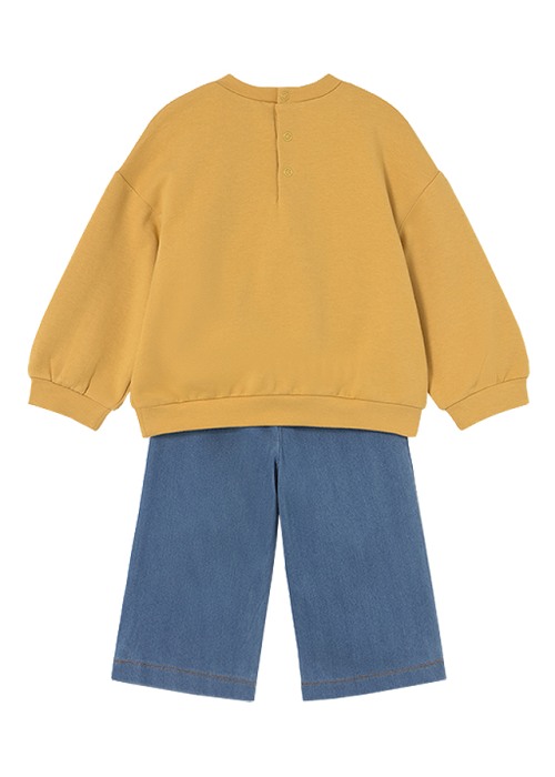 Set 2 piese - Bluza + blugi - galben/albastru [3]