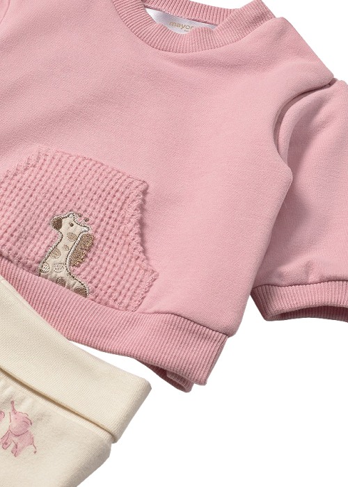 Set 2 piese - Bluza+pantaloni - roz/crem Mayoral [3]