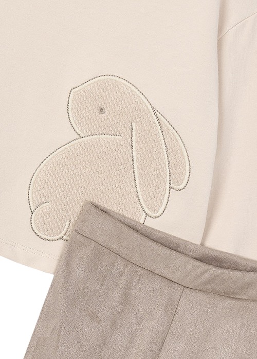 Set 2 piese - Colanti+bluza - broderie crem - Mayoral [6]