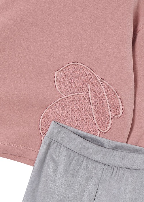 Set 2 piese - Colanti+bluza - broderie roz - Mayoral [3]