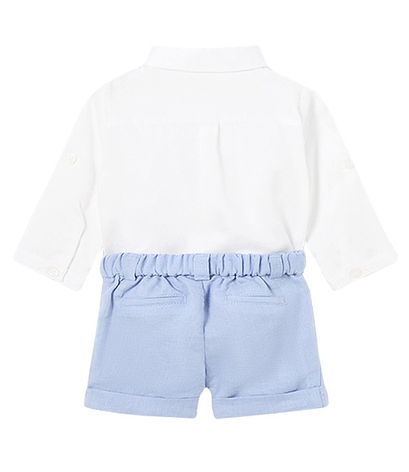 Set 2 piese din in pentru nou-nascut, baiat - Bleu - Mayoral  18 luni [2]