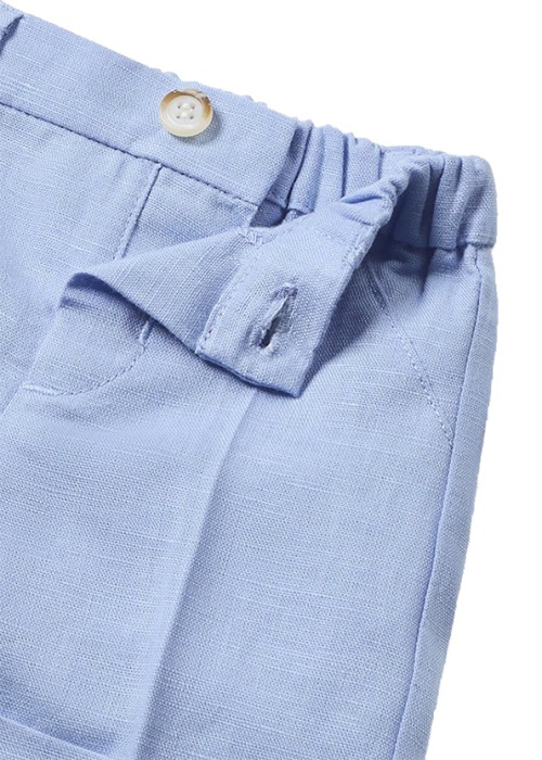 Set 2 piese din in pentru nou-nascut, baiat - Bleu - Mayoral  18 luni [4]