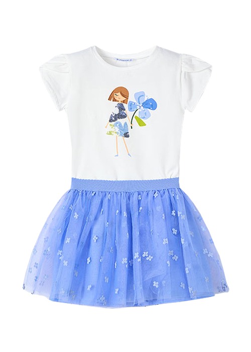 Set 2 piese - Fusta tul+tricou - flori - Mayoral    4 ani [2]