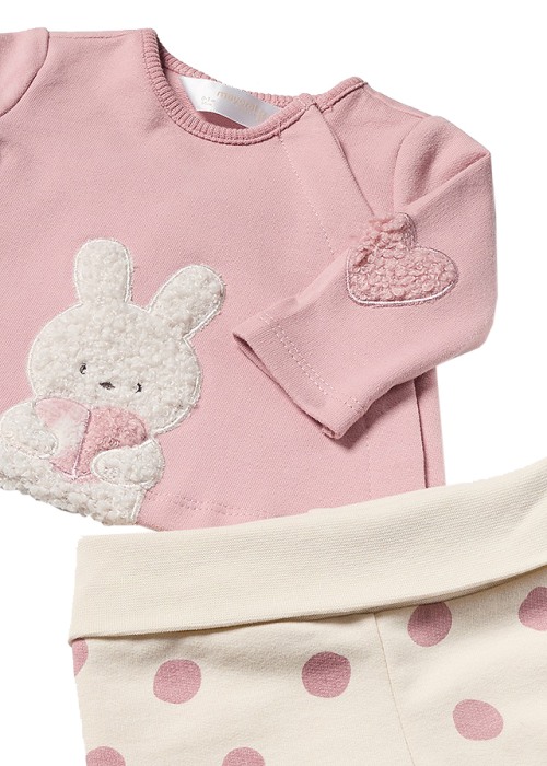 Set 2 piese - Pantaloni cu botosei + Bluza - Iepurasi [2]