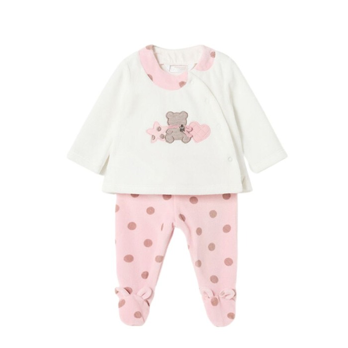 Set 2 piese - Pantaloni cu botosei + Bluza - Stea Urs Inimioara [3]