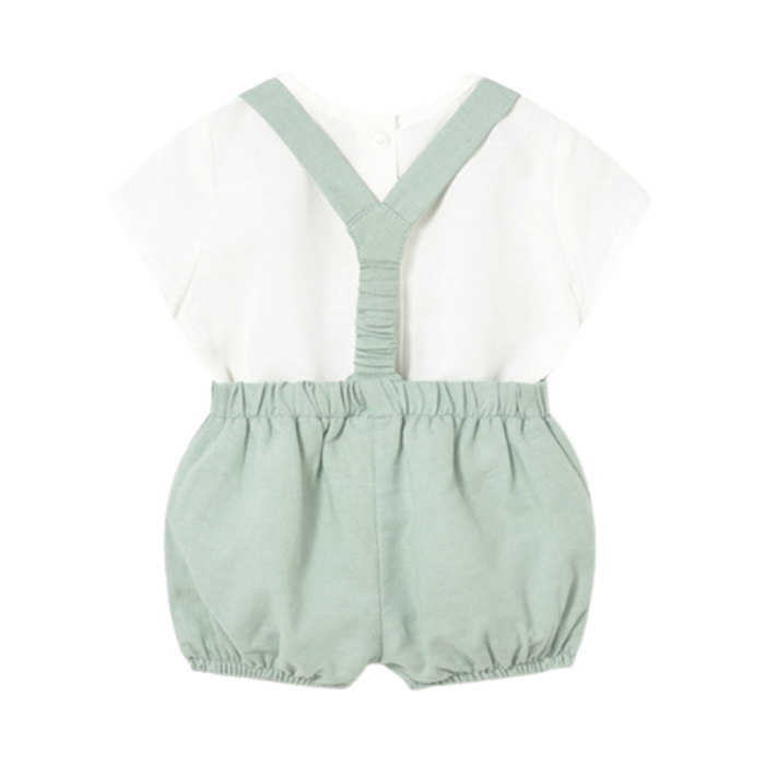 Set 2 piese, pantaloni scurti cu bretele + bluza  - Mayoral [2]