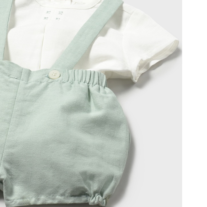 Set 2 piese, pantaloni scurti cu bretele + bluza  - Mayoral [3]