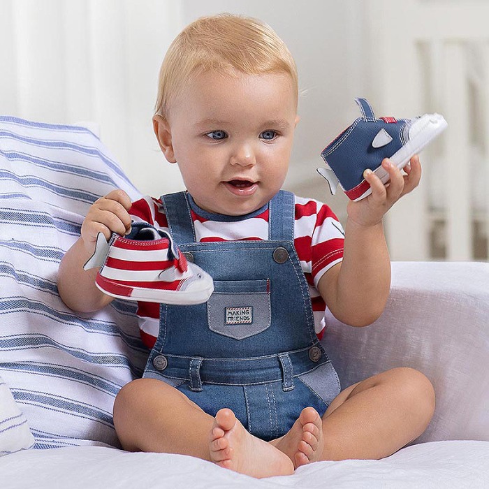 Set 2 piese - Salopeta blugi cu bretele + tricou - Mayoral 12 luni [4]