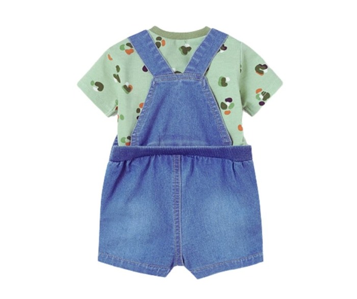 Set 2 piese - Salopeta blugi cu bretele + tricou VERNIL- Mayoral  12 luni [3]