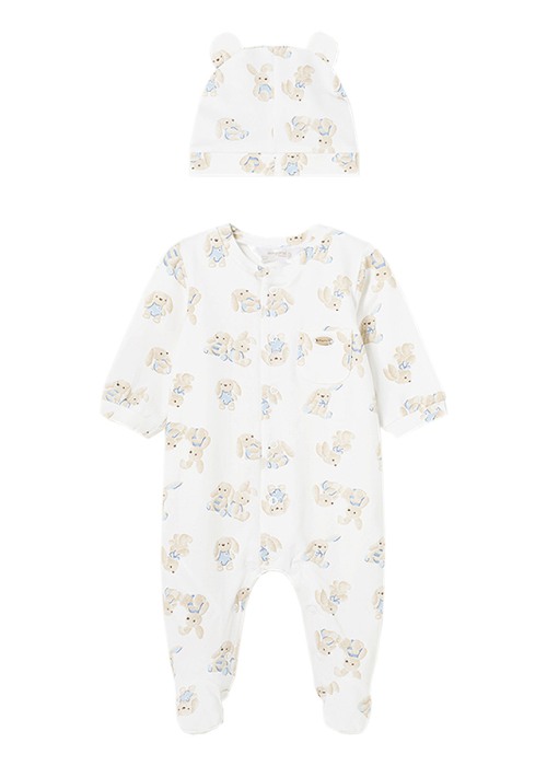 Set 2 piese Salopeta si caciulita  iepurasi - Better Cotton- Mayoral  2-4 luni (65 cm) [3]