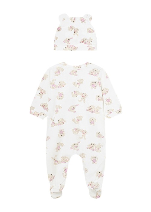 Set 2 piese Salopeta si caciulita  iepurasi roz- Better Cotton- Mayoral  2-4 luni (65 cm) [4]