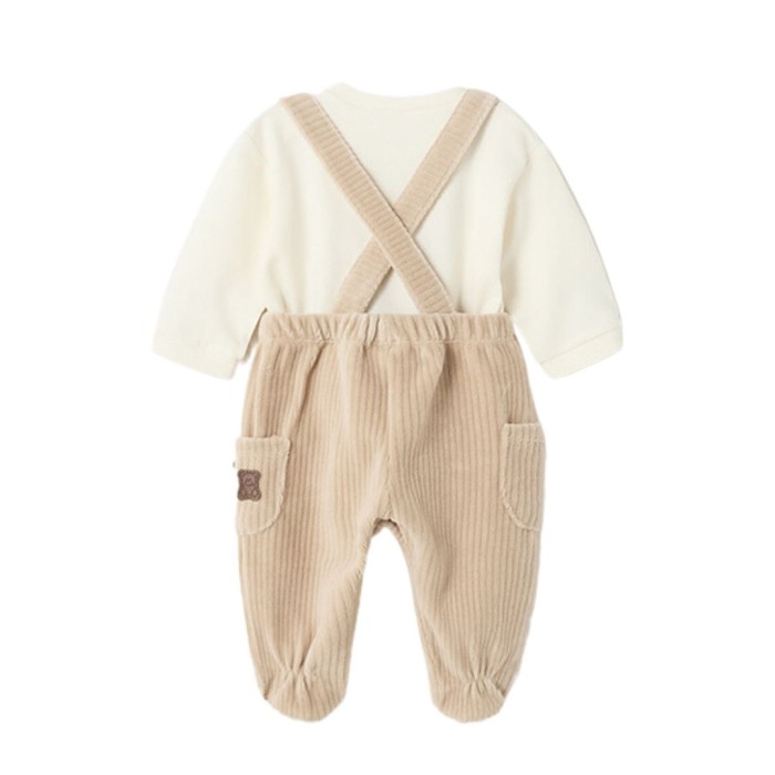 Set 2 piese - Salopeta velur cu bretele + bluza cu maneca lunga - Mayoral   4-6 luni (70 cm) [3]