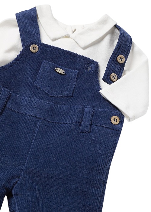 Set 2 piese - Salopeta velur cu bretele + bluza cu maneca lunga si guler - Mayoral    6-9 luni (75 cm) [2]