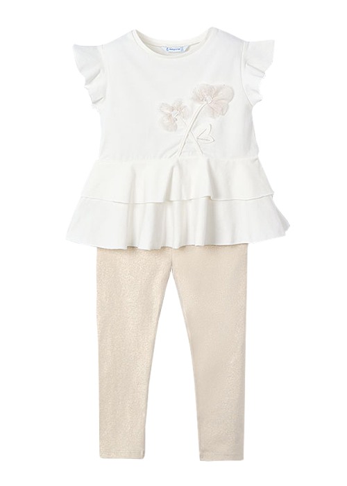 Set 2 piese - Tricou + colanti - Flori - Mayoral 7 ani [4]