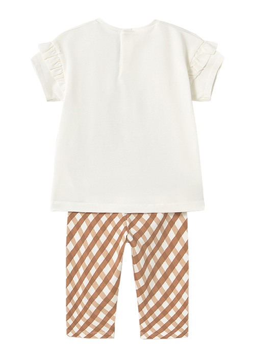 Set 2 piese - Tricou cu volanas+colanti - casuta [2]