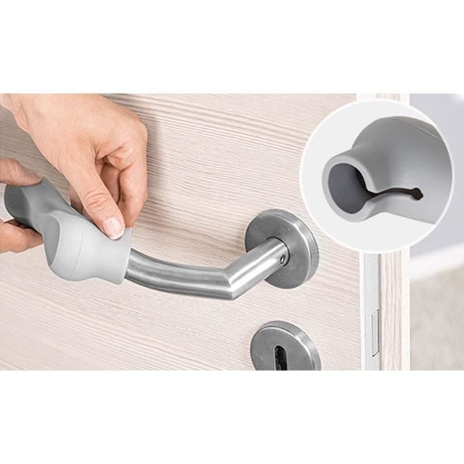 Set 2 protectii clanta usa, din silicon, acoperire completa, Reer HandleGuard 70071 [4]