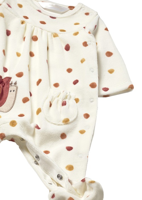 Set 2 salopete (pijamale) - alb/caramiziu - Mayoral [4]