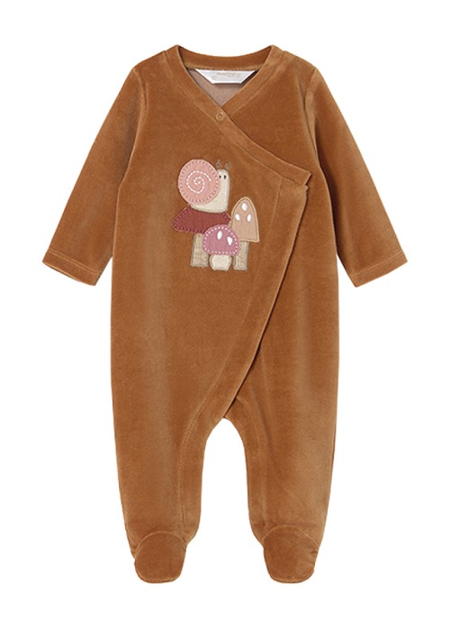 Set 2 salopete (pijamale) - alb/caramiziu - Mayoral [2]