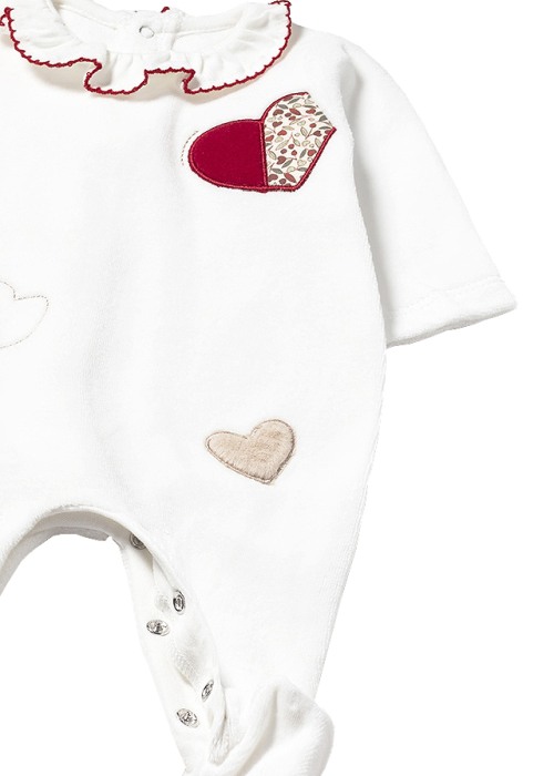 Set 2 salopete (pijamale) - alb/grena - Mayoral [4]