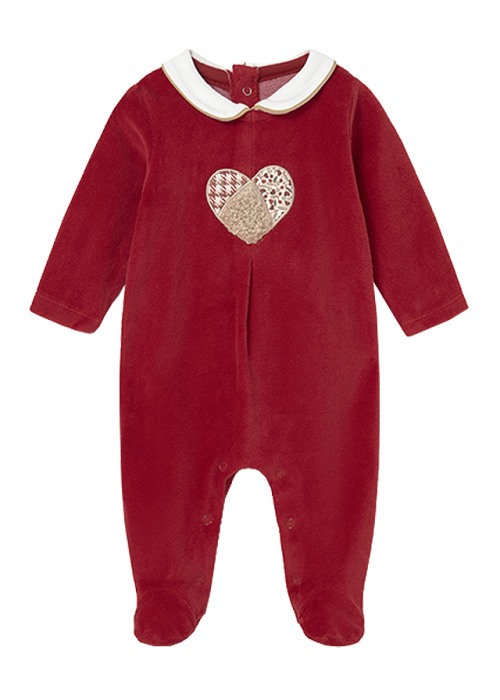 Set 2 salopete (pijamale) - alb/grena - Mayoral [2]