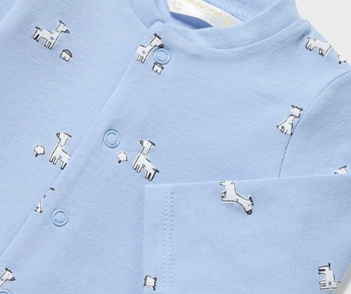 Set 2 salopete (pijamale) din bumbac sustenabil Girafe - Mayoral 0-1 luni [3]