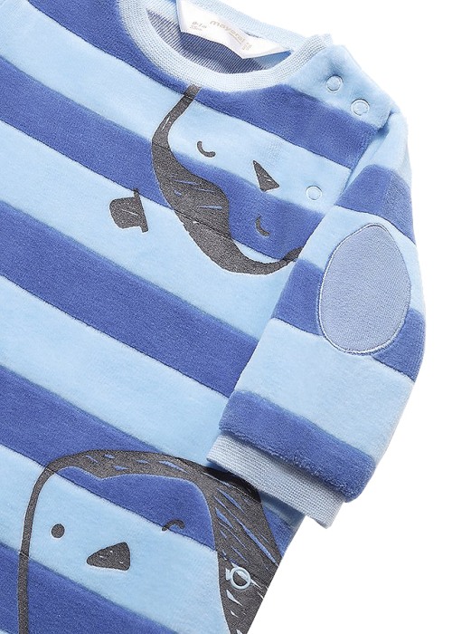 Set 2 salopete (pijamale) ECOFRIENDS - Catifea - Pinguini - Mayoral 4-6 luni [5]