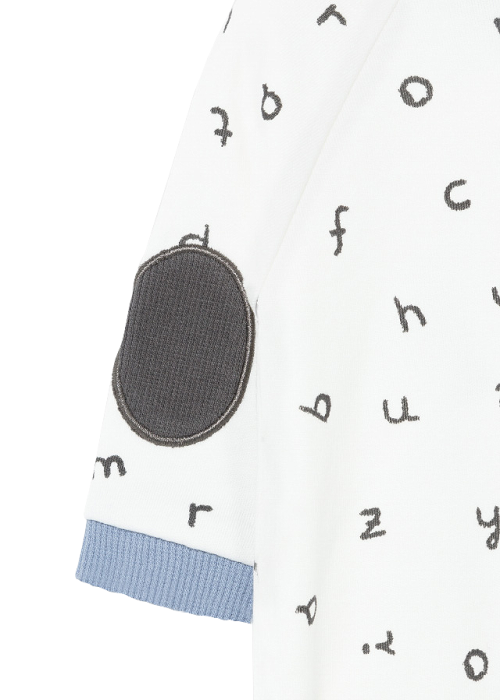 Set 2 salopete (pijamale) - litere / catei + bavetica [4]