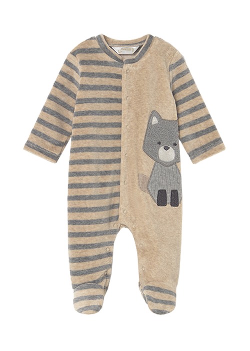 Set 2 salopete (pijamale) plusate - bej/gri - Mayoral [3]