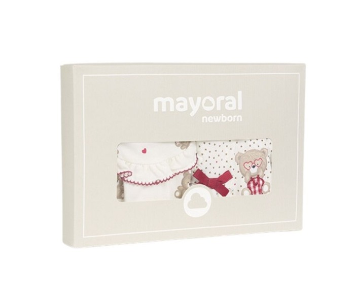 Set 2 salopete (pijamale) scurte din bumbac sustenabil - Mayoral 4-6 luni [3]