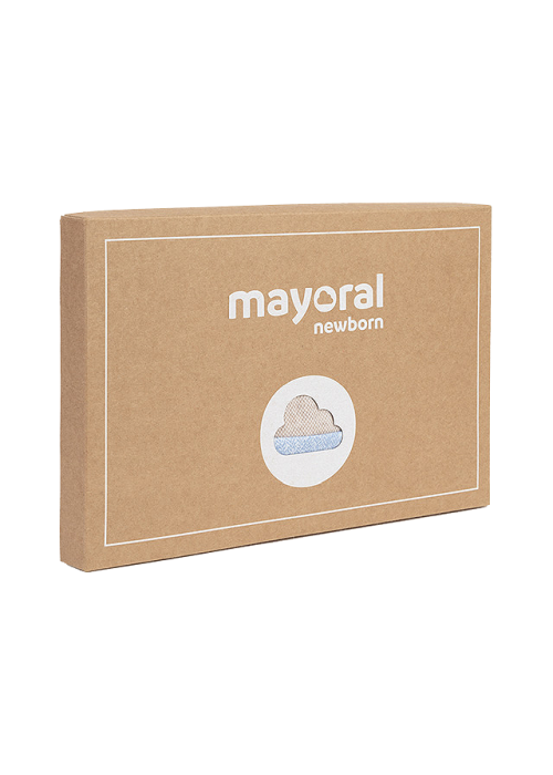 Set 2 salopete (pijamale) - ursulet / buline + bavetica - Mayoral 2-4 luni [6]