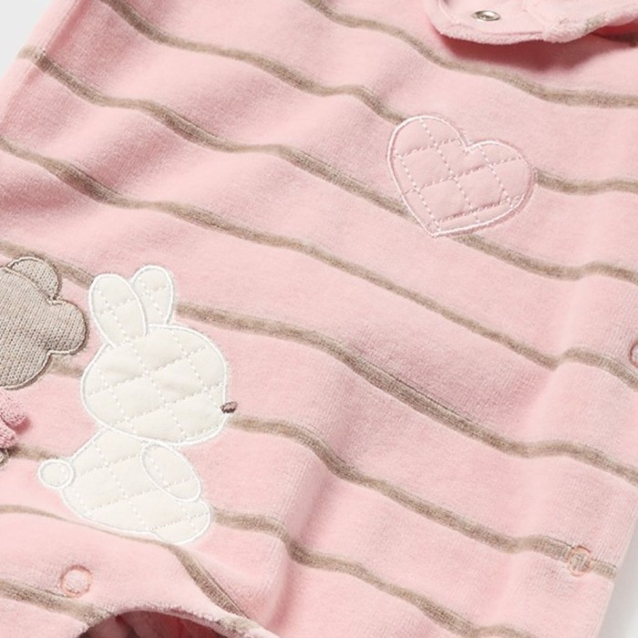 Set 2 salopete (pijamale) Ursuleti/buline de plus bumbac BCI nou-nascut - Mayoral 2-4 luni (65 cm) [4]