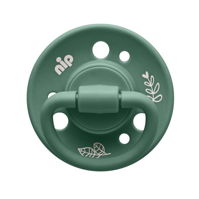 Set 2 suzete Cherry Green Boy cu tetina din latex natural, forma rotunda, cu inel, 0-6 luni, nip 38589 [2]