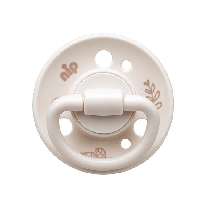 Set 2 suzete Cherry Green cu tetina din latex natural, forma rotunda, cu inel, 0-6 luni, nip 38733 [4]